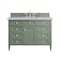 James Martin Vanities Brittany 48in Single Vanity, Smokey Celadon w/ 3 CM Carrara Marble Top 650-V48-SC-3CAR - alternate 1